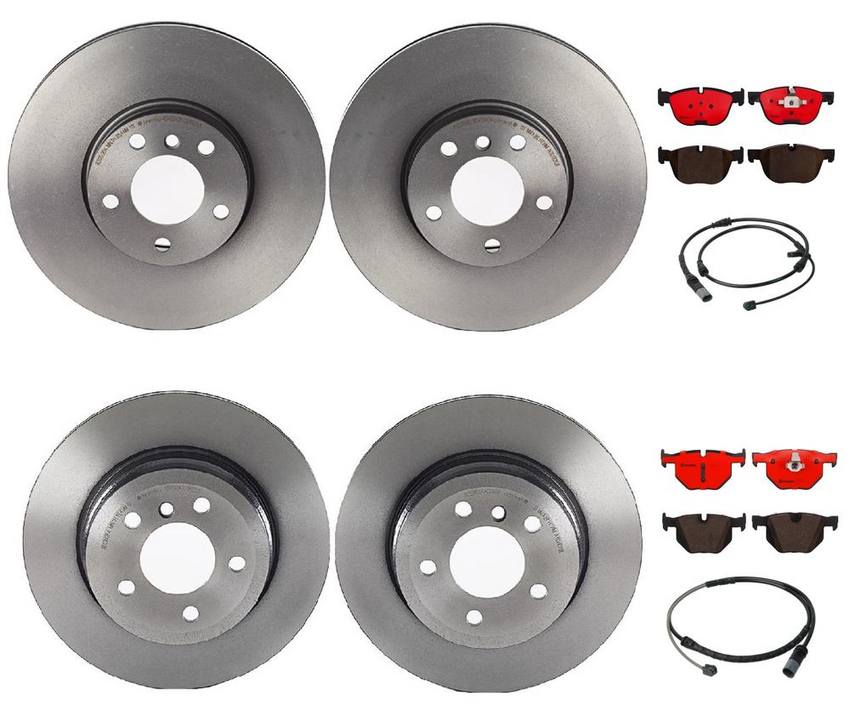 Brembo Brake Pads and Rotors Kit - Front and Rear (332mm/320mm) (Ceramic)